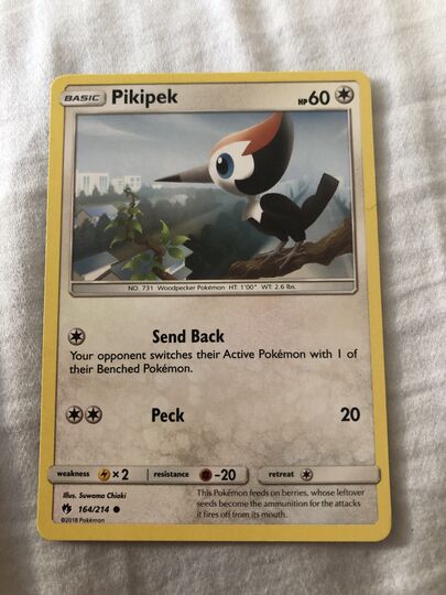 Pikipek 164//214 Reverse Holo Lost Thunder Mint Pokemon Card