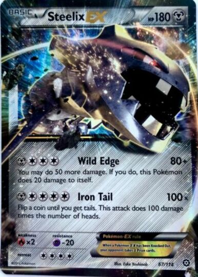 Ultra Rare 67 Pokémon TCG Steelix EX XY - Steam Siege Ultra Rare 67 Pokémon TCG Steelix EX XY - Steam Siege
